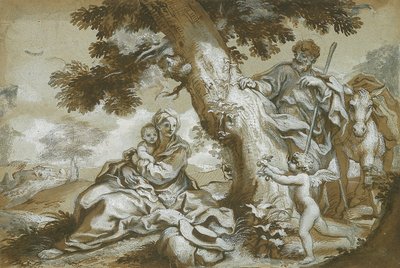 Riposo durante la Fuga in Egitto da Paolo Gerolamo Piola